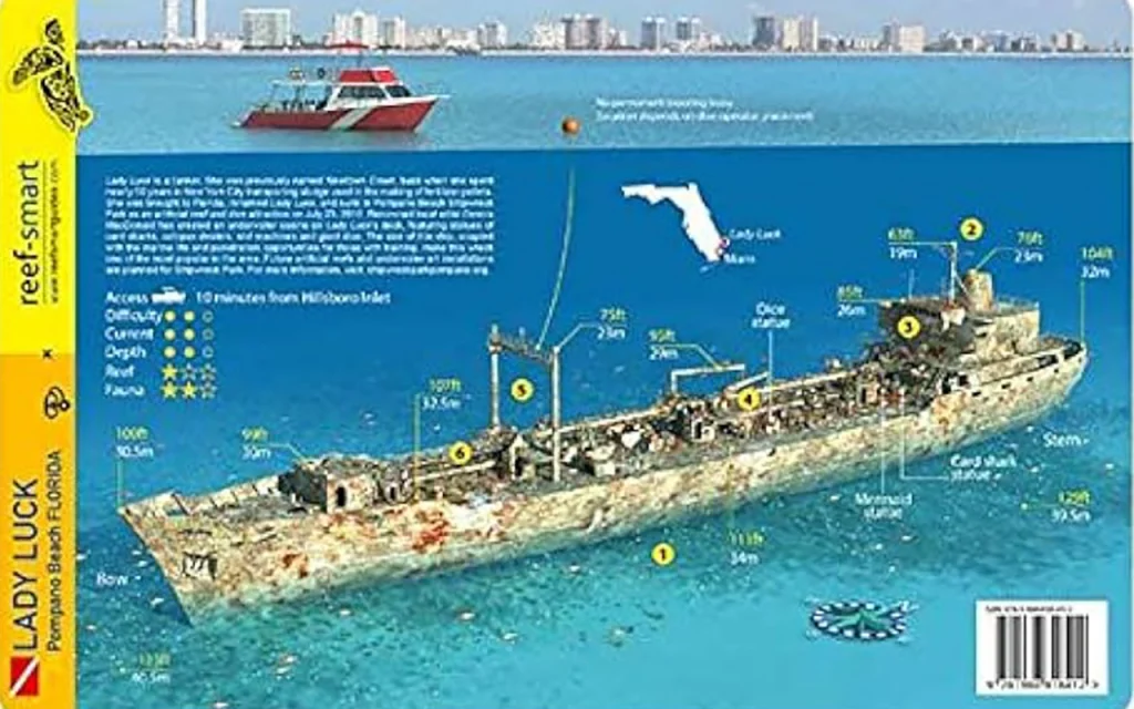 Lady Luck Dive Map