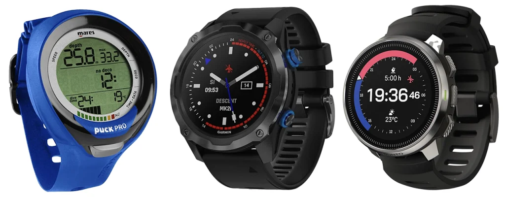 Mares Puck Pro+ vs Suunto Ocean vs Garmin Descent MK2i