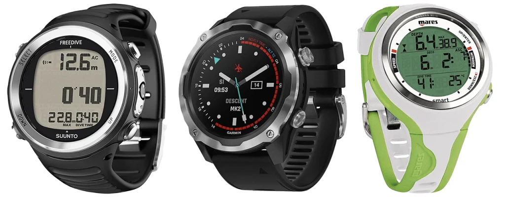 Suunto D4F vs Garmin Descent Mk2 vs Mares Smart Apnea