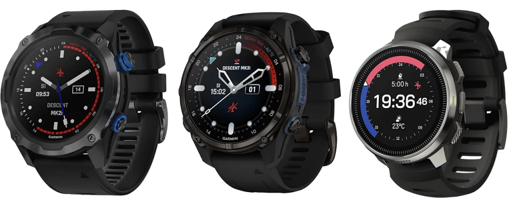 Suunto Ocean vs Garmin Descent MK3i vs Garmin Descent MK2i